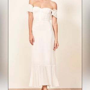 Reformation Ivory Butterfly Dress